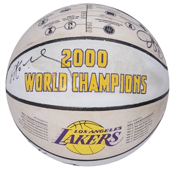 2000 Los Angeles Lakers World Champions Team Signed Basketball With 10 Signatures Including Kobe Bryant & More! (JSA LOA)